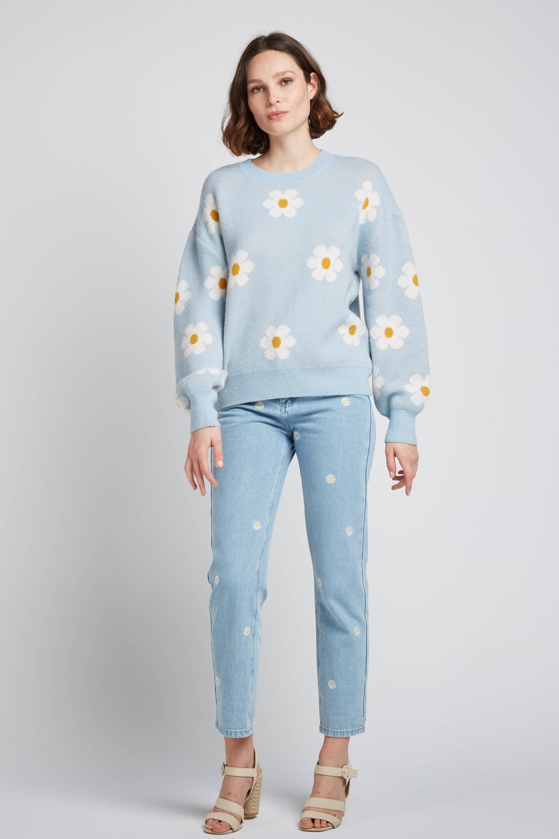 BIRKIN - Embroidered Daisies Jeans