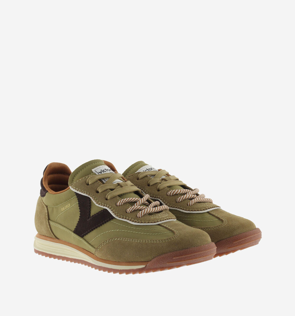 SATURNO NYLON & SUEDE - Olive Green