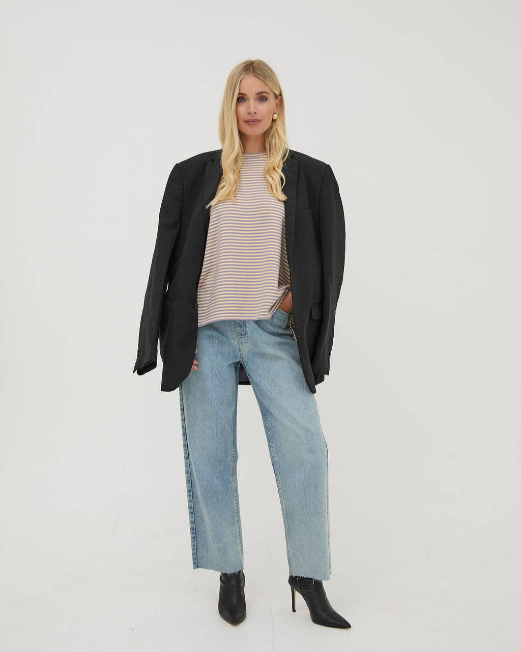 Sara Striped A-Line Tee