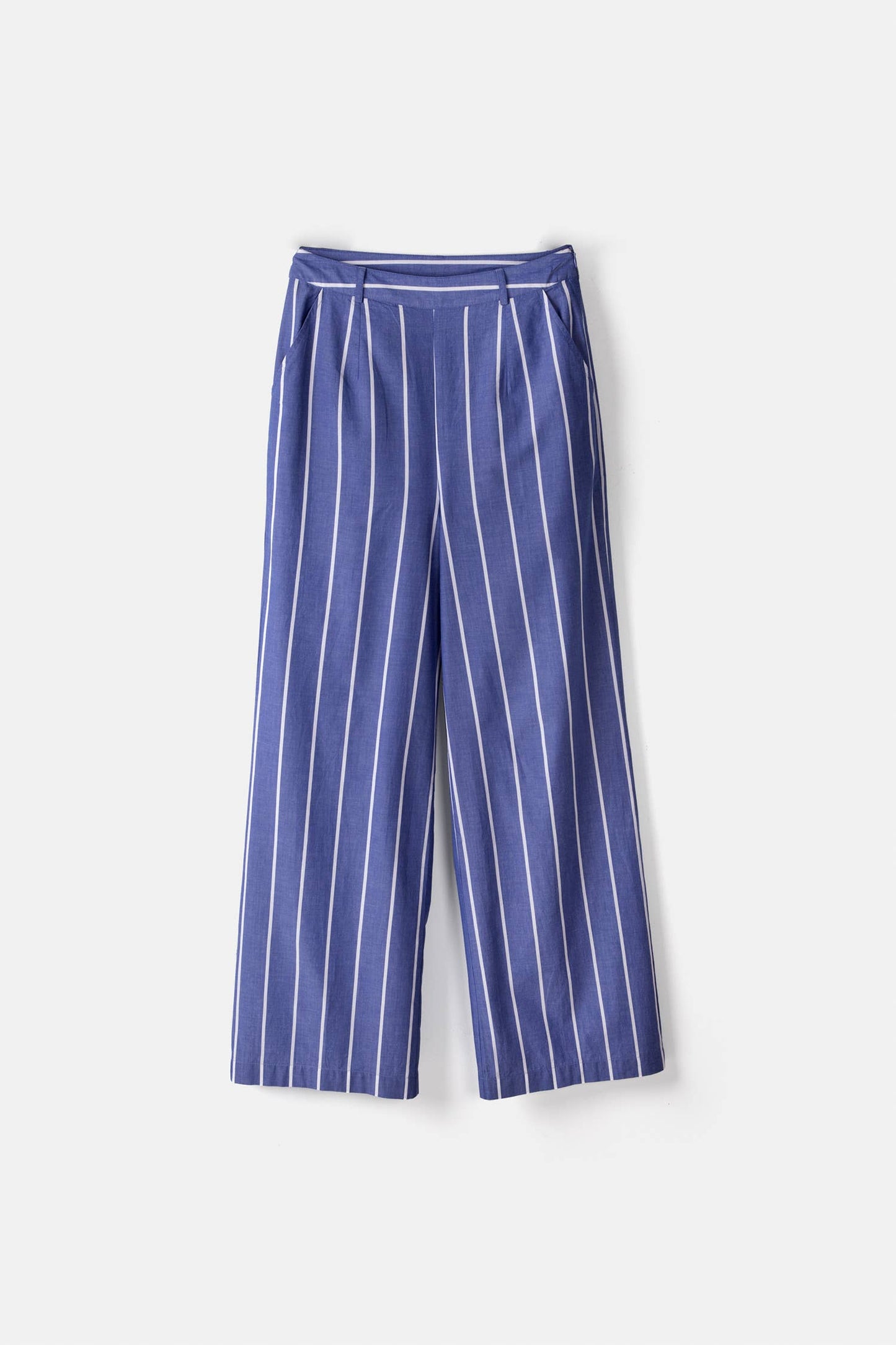 Striped Wide-Legged Pants