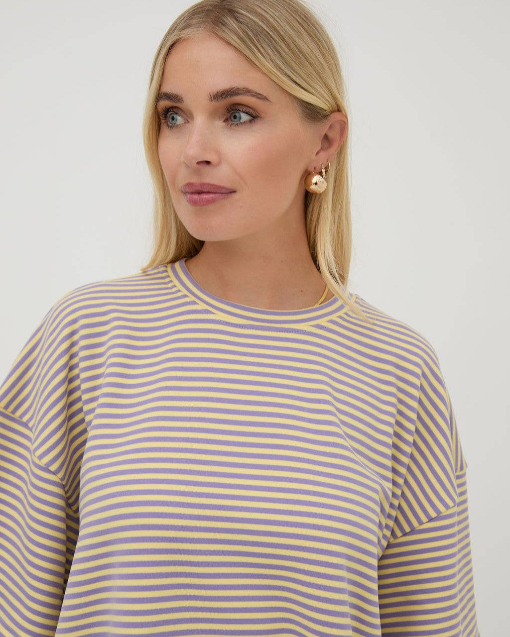 Sara Striped A-Line Tee