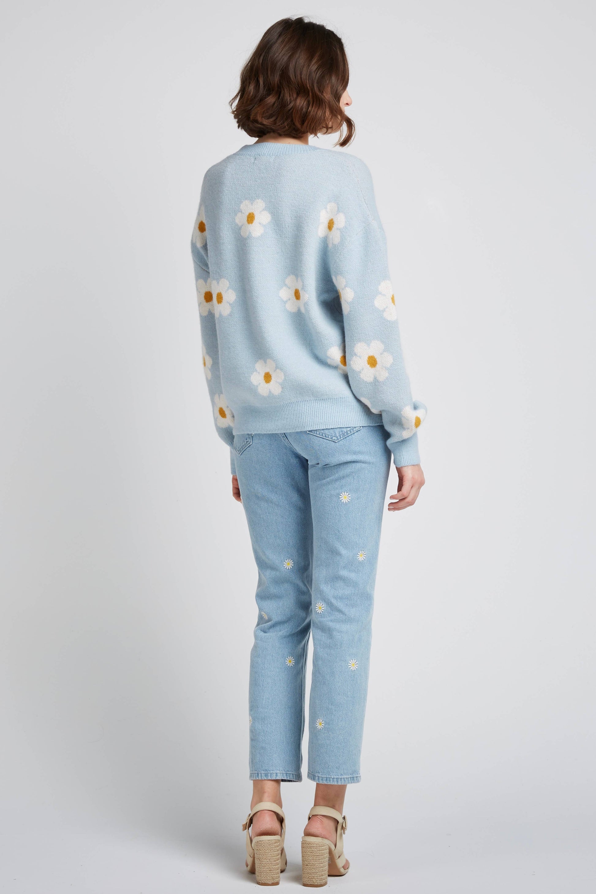 BIRKIN - Embroidered Daisies Jeans