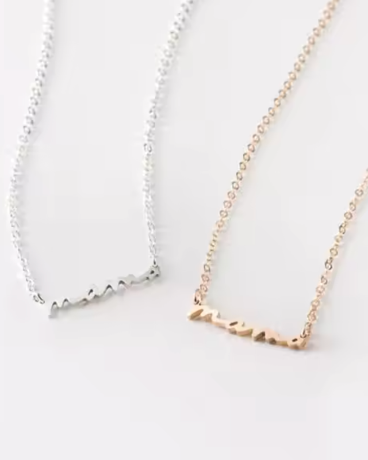 Sterling Silver Dainty 'Mama' Necklace