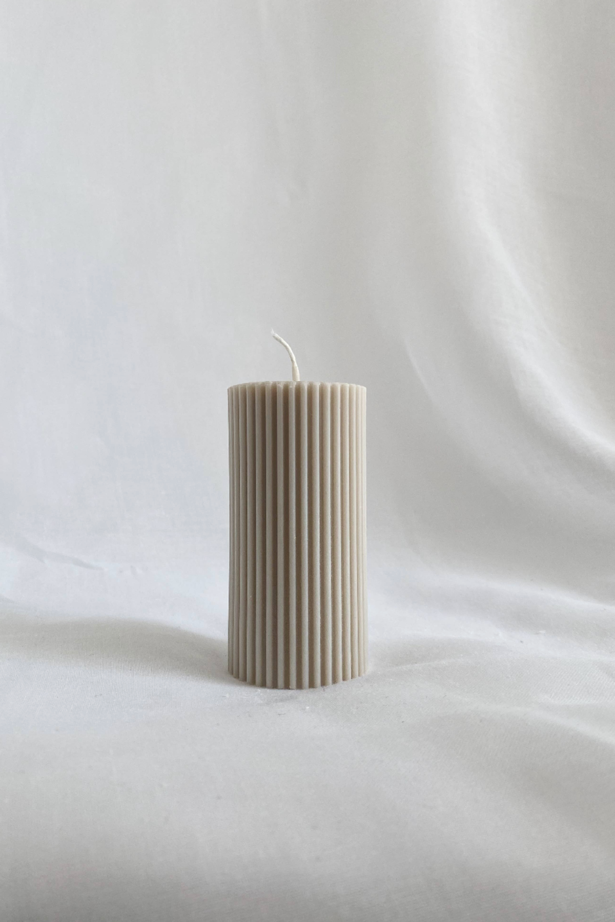 Small | Scented - Ribbed Vegan - Pillar Candle