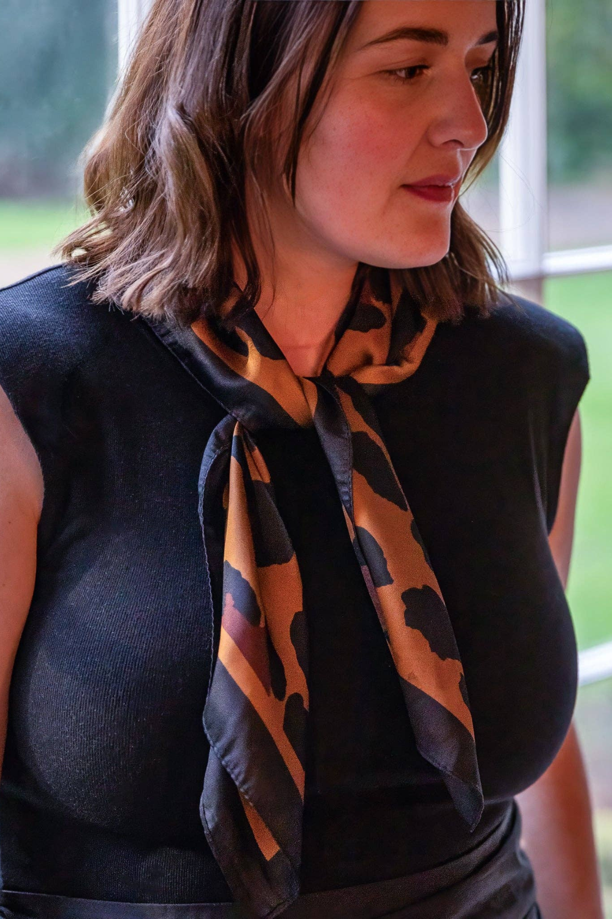 CHALK - Luna Scarf - Large Leopard Print