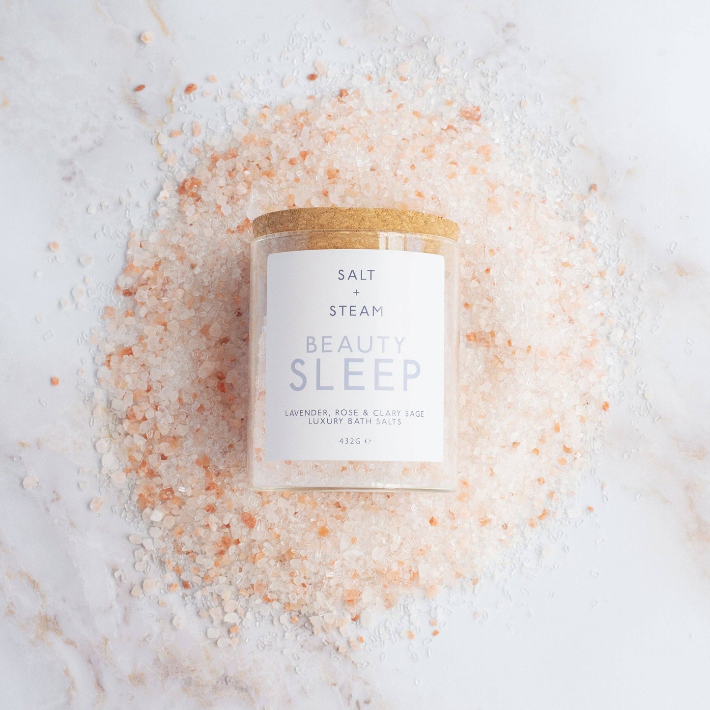 Beauty Sleep - Lavender & Rose Bath Salts Jar