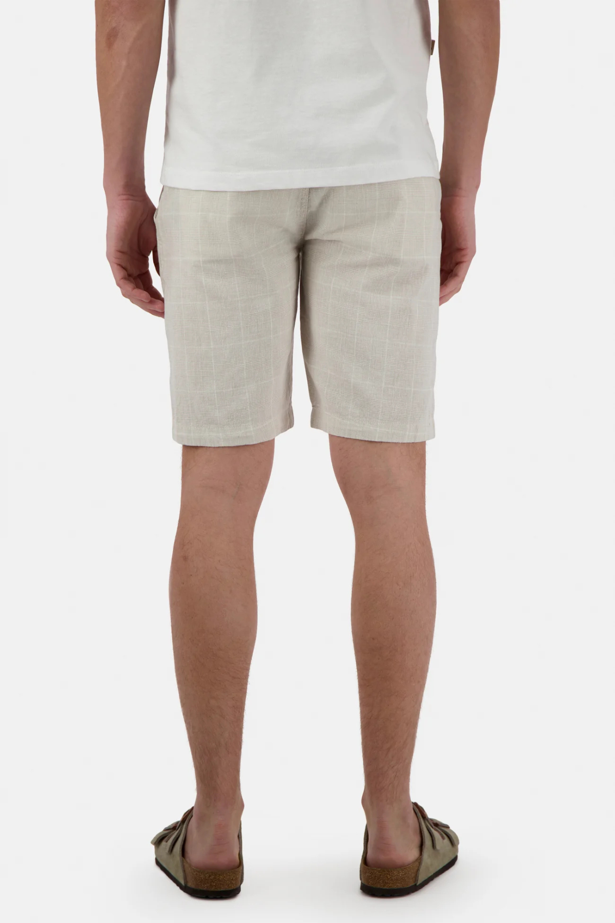 Linen Blend Tent Check Shorts