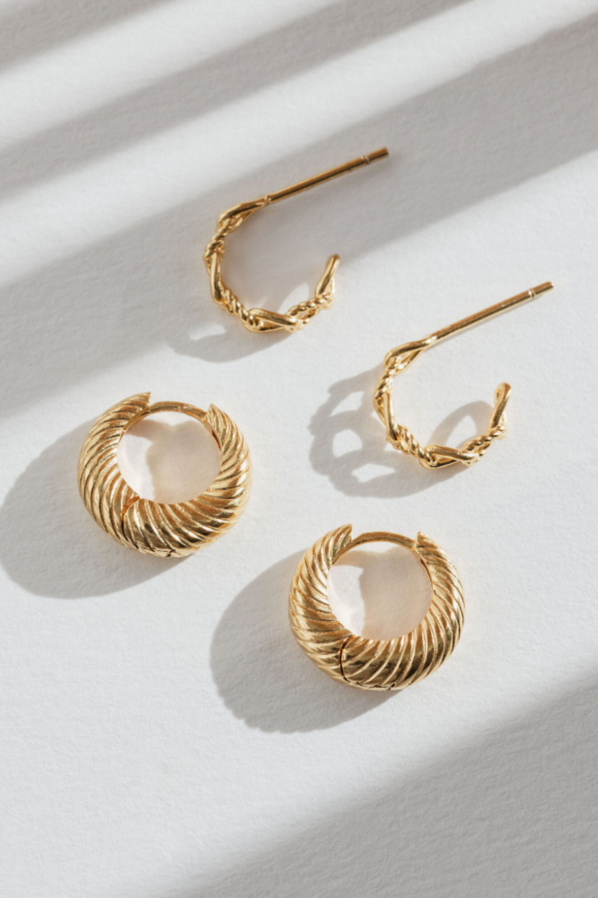 Gold Twist Earrings
