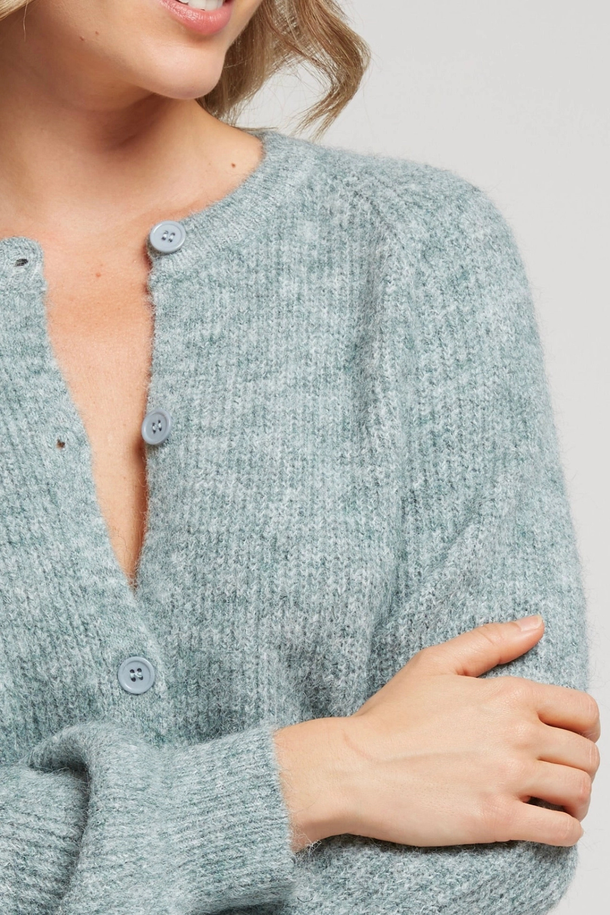 GIRAUD - Buttoned vest in soft textured knit