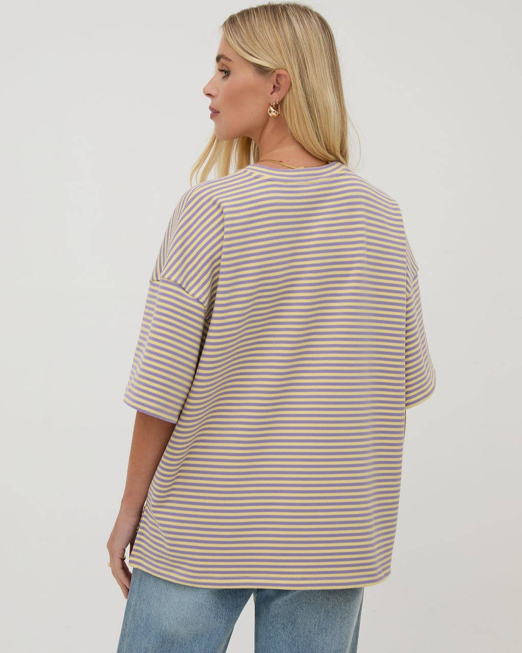 Sara Striped A-Line Tee