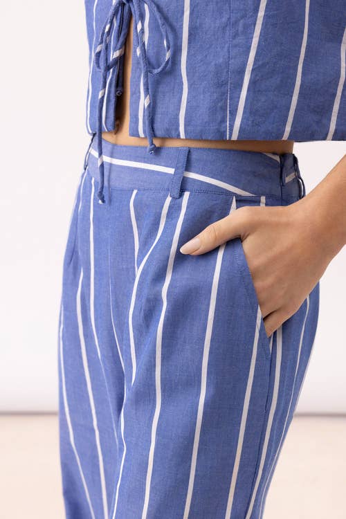 Striped Wide-Legged Pants