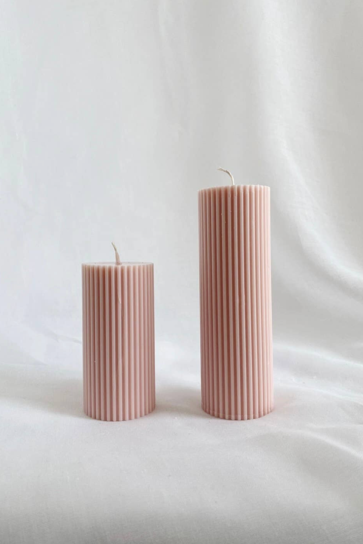 Small | Scented - Ribbed Vegan - Pillar Candle