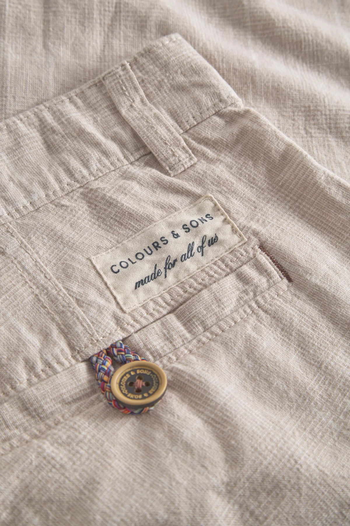 Linen Blend Tent Check Shorts