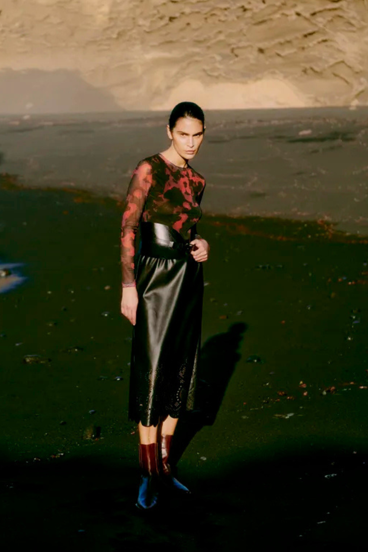 BYDENSIO Black Leather style skirt