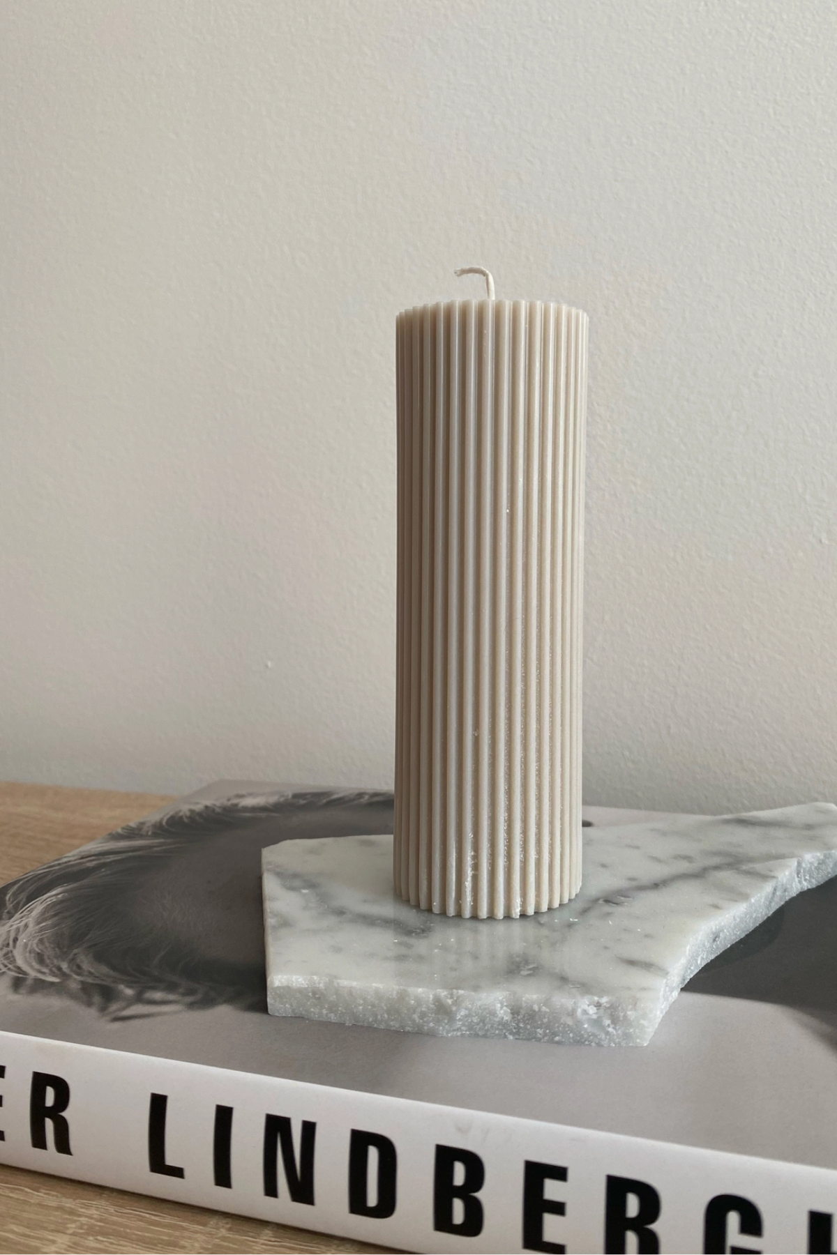 Medium | Scented - Ribbed Vegan - Pillar Candle