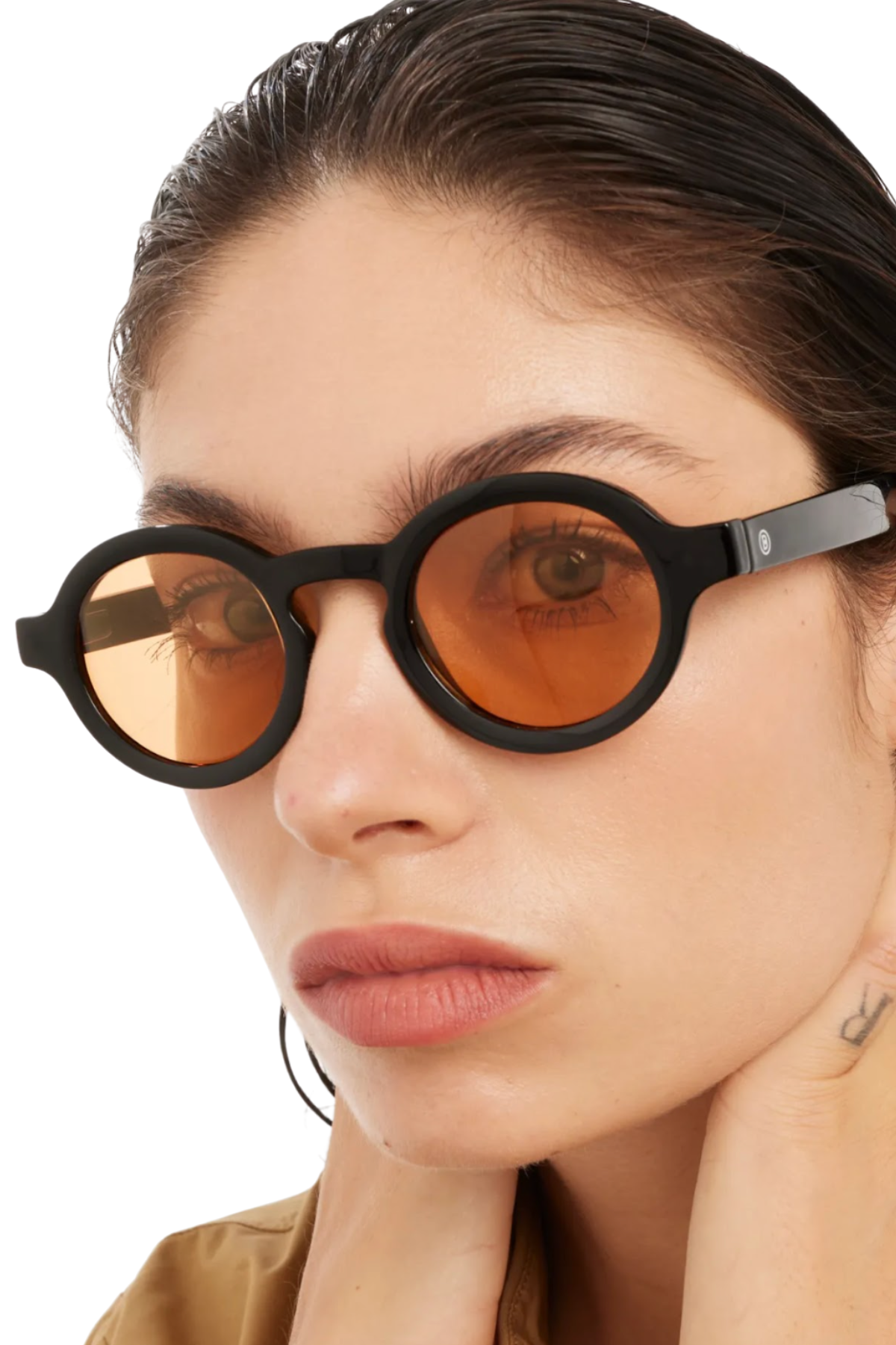 Charles Black Sunglasses - Orange Lens