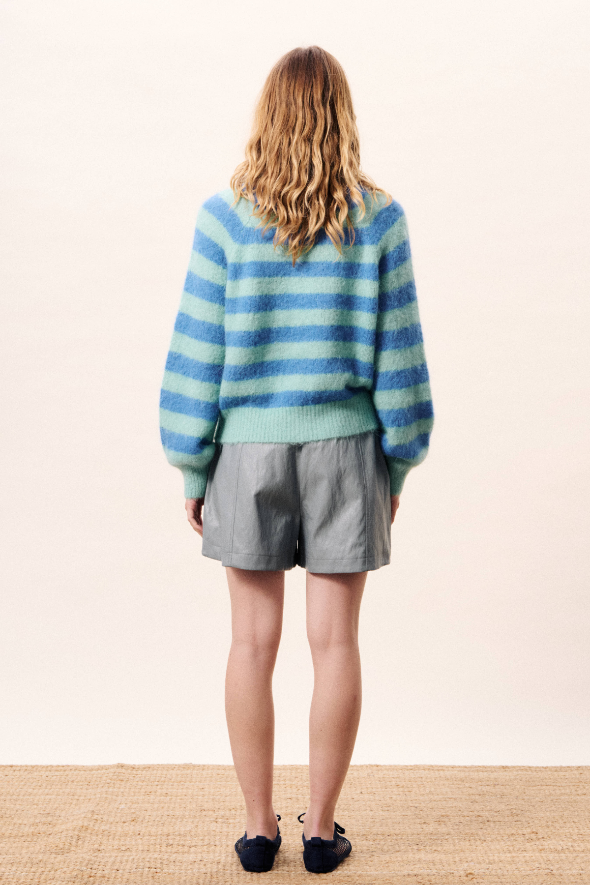 SALE2 - Green-Blue Striped Cardigan
