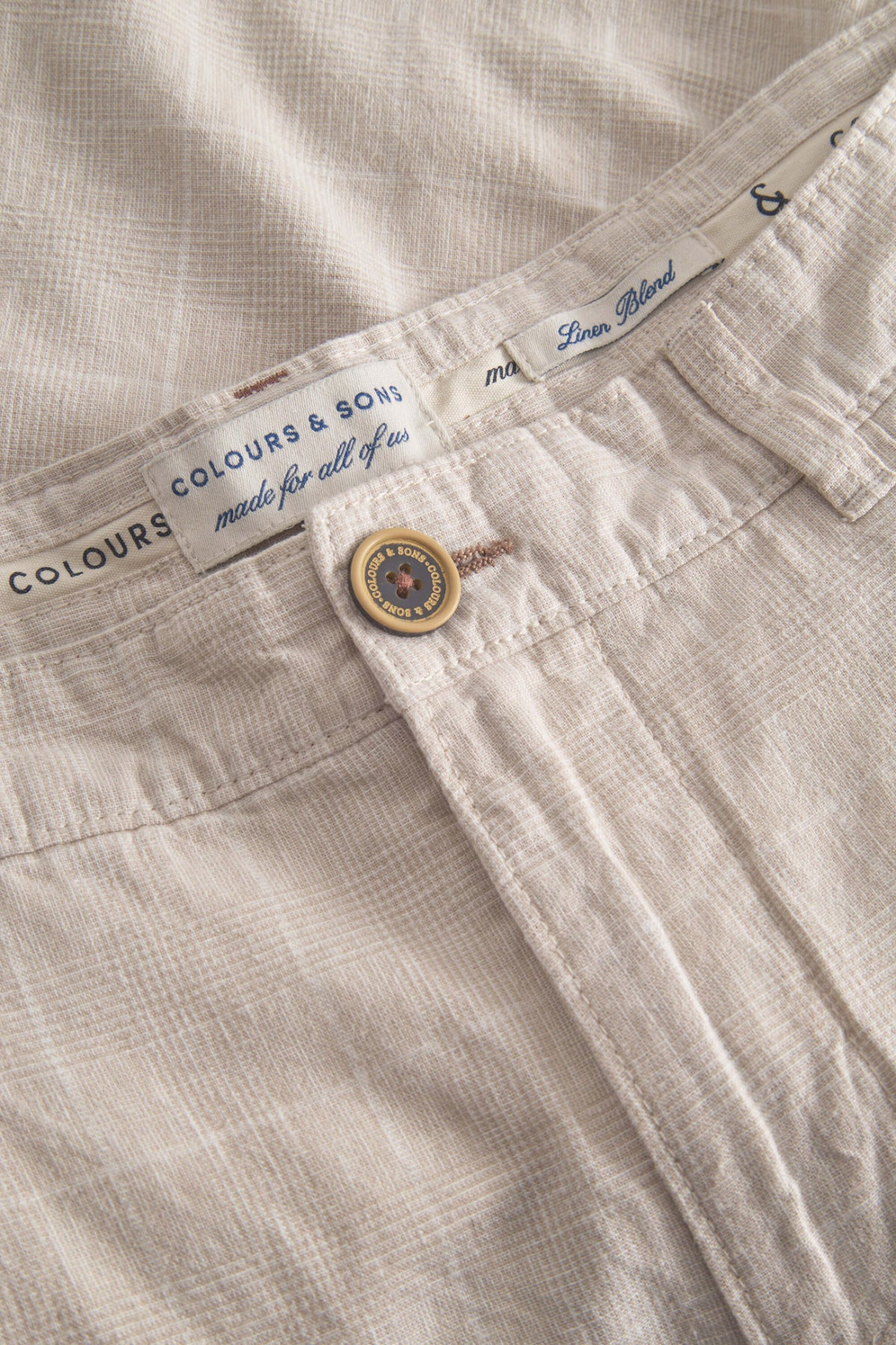 Linen Blend Tent Check Shorts