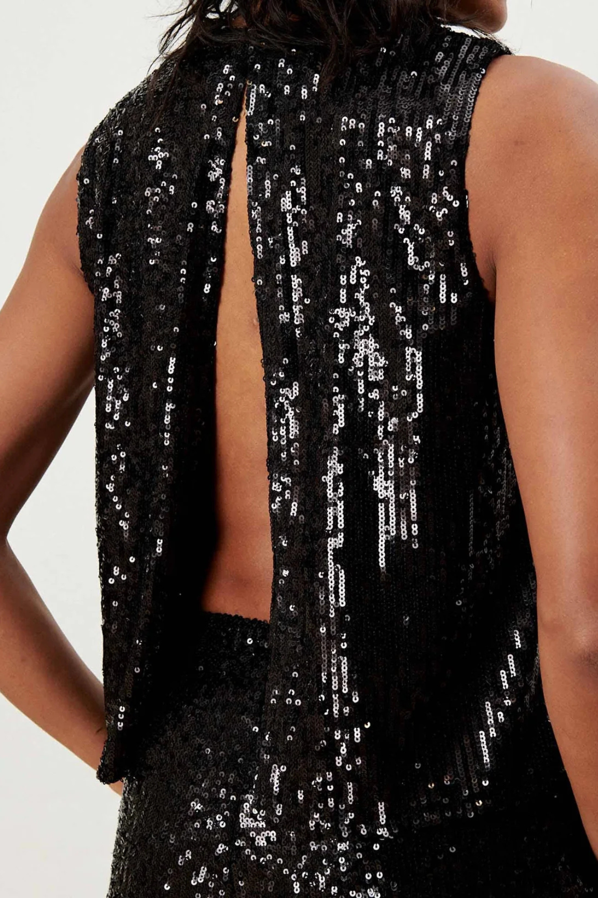 Black Sequin Top