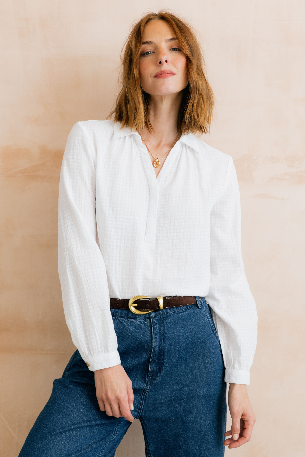 Linden Blouse Plain Check