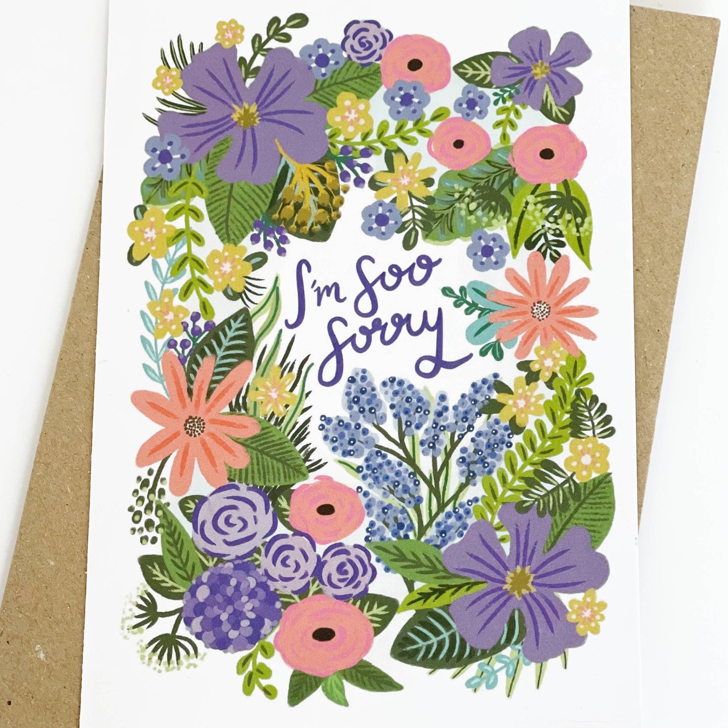 I'm So Sorry - Floral Greeting Card