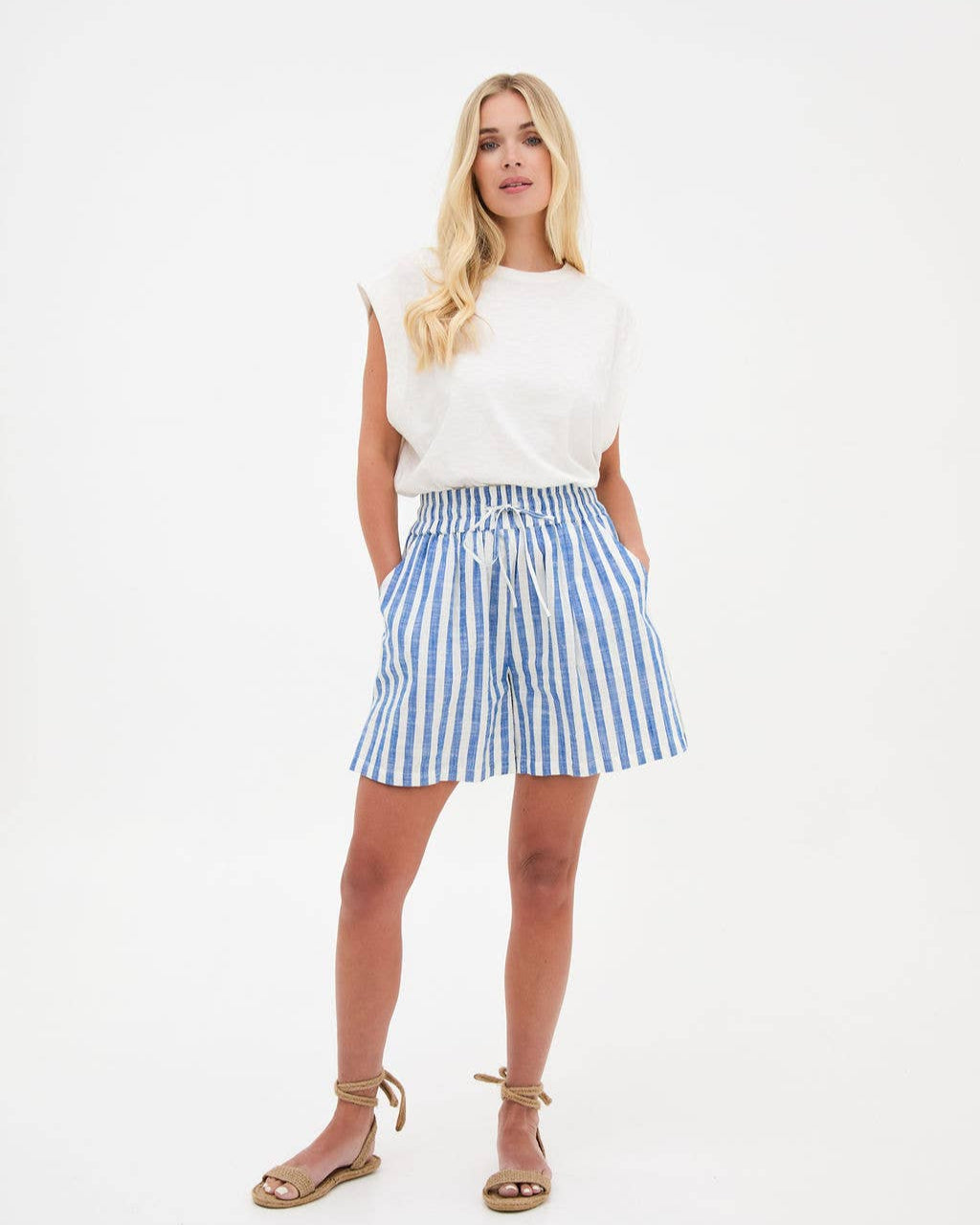 Eden Striped Drawstring Shorts