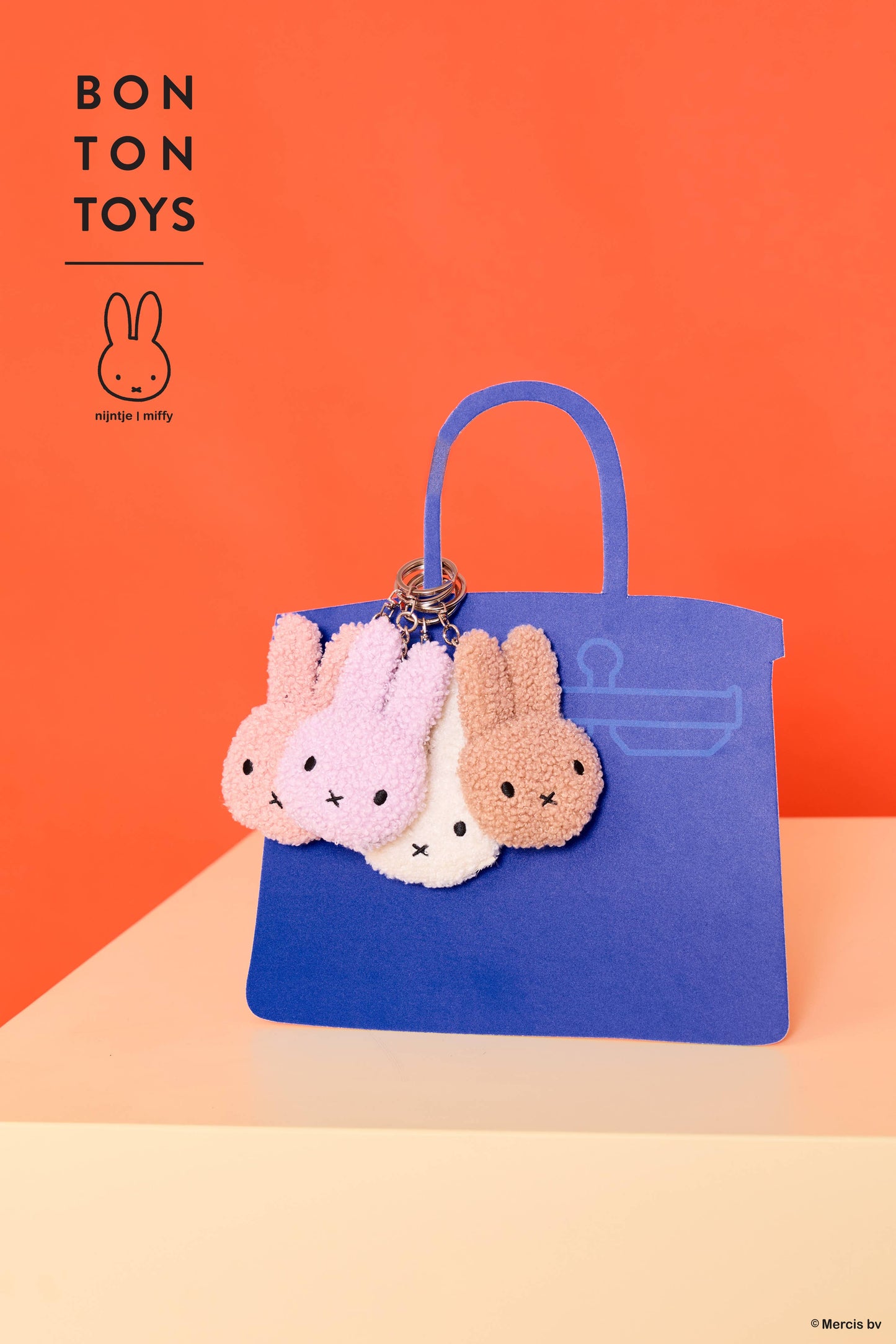 Miffy Tiny Teddy Keyring Pink - 100% Recycled