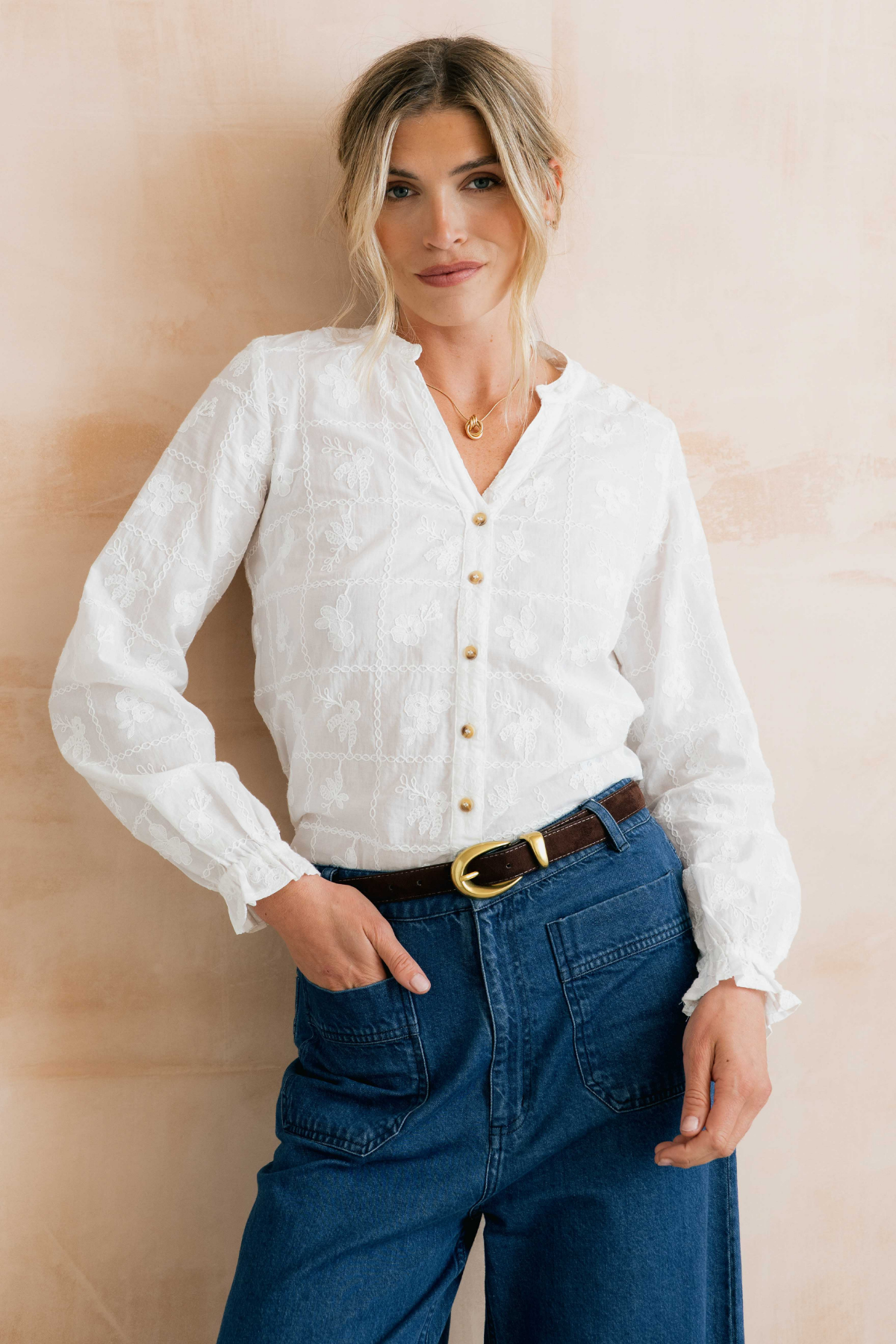 Pintail Blouse Embroidered Patchwork