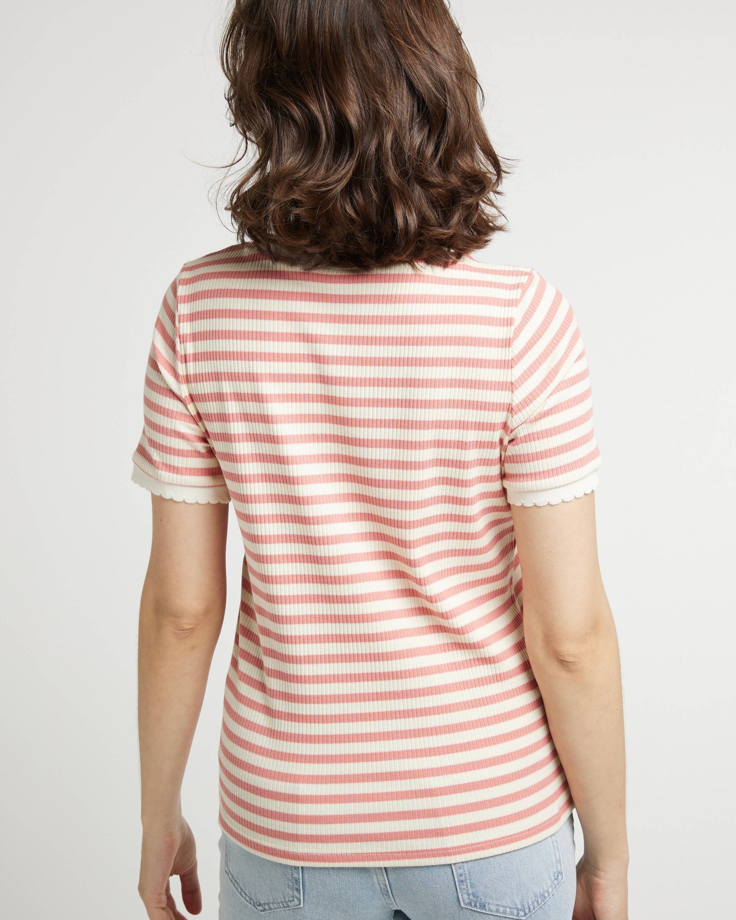 TIMEO Striped Cotton T-Shirt