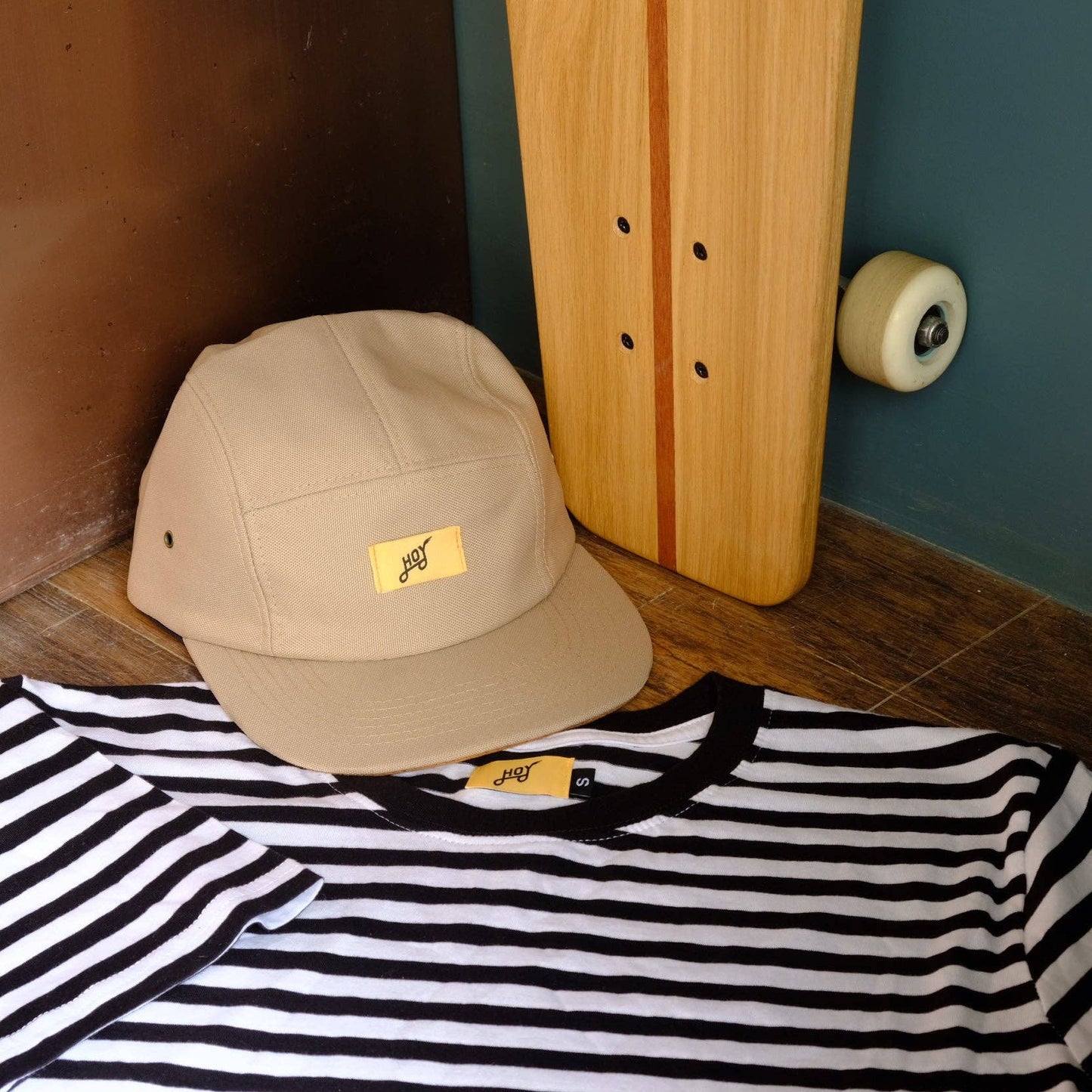 Hoy Bandit Black & White Striped T-shirt