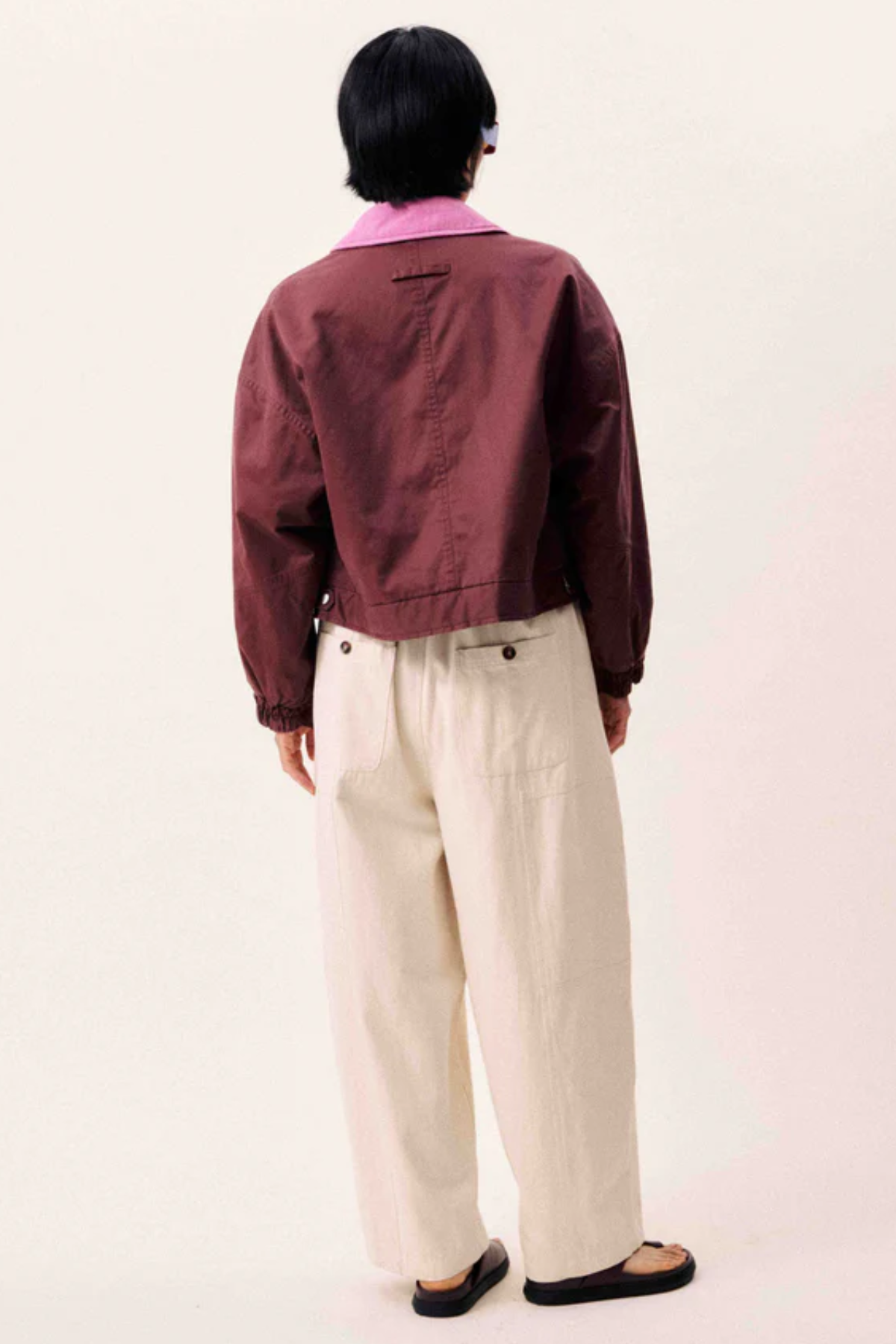 Cream Canvas Trousers
