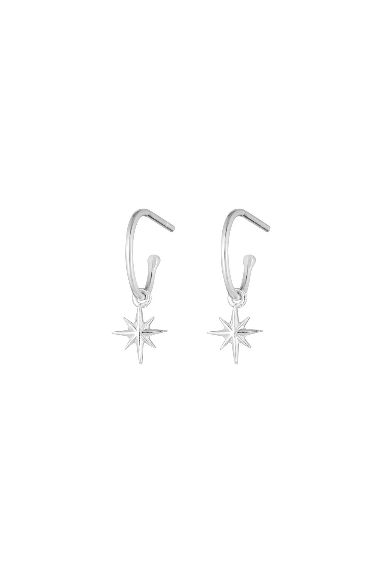 Silver Starlight Hoops