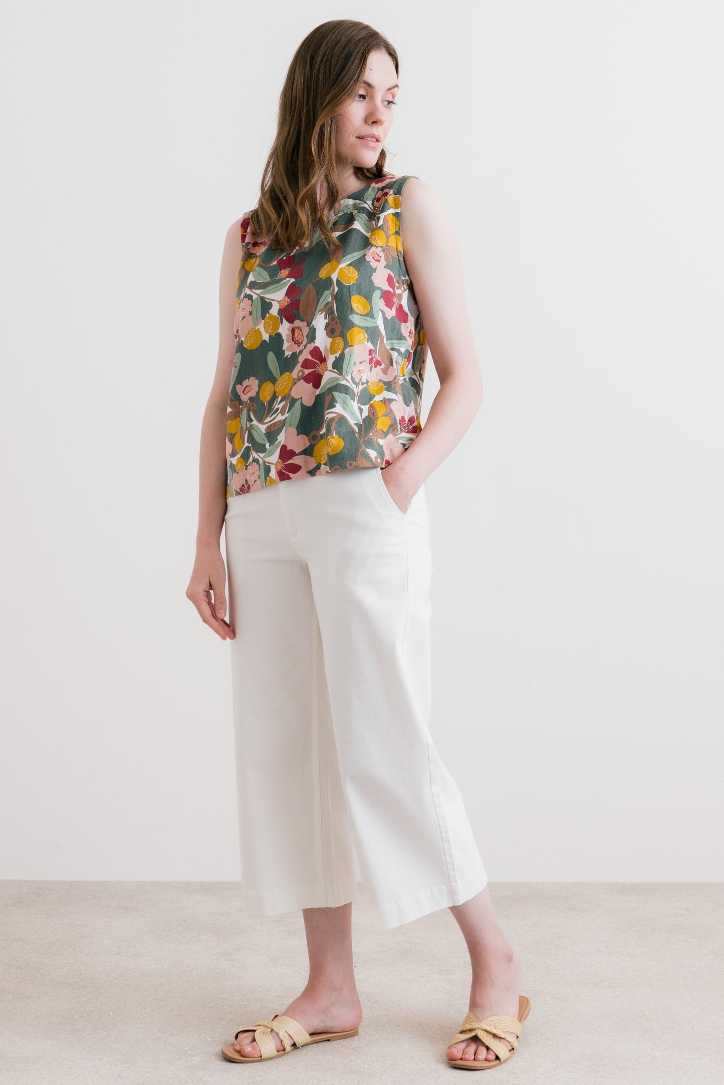 Isla Twill Trouser - White