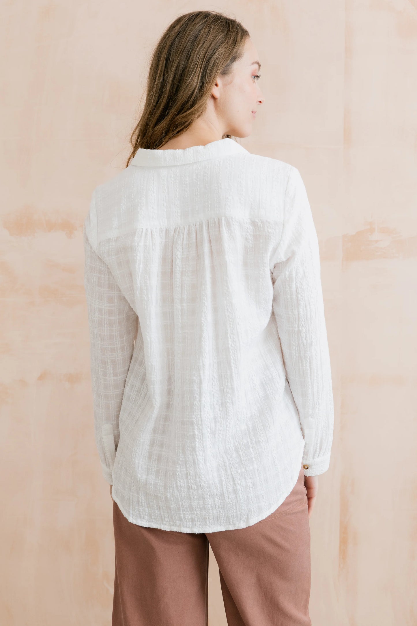 SALE - Savannah Plain Seersucker Shirt