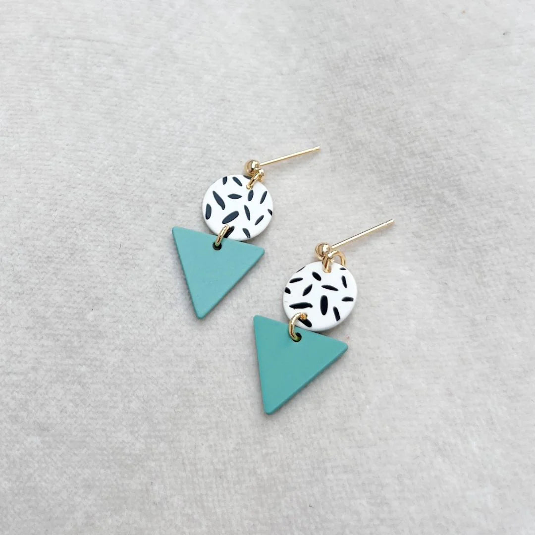 Mini Memphis Stud Earrings - Various Colours - Gold