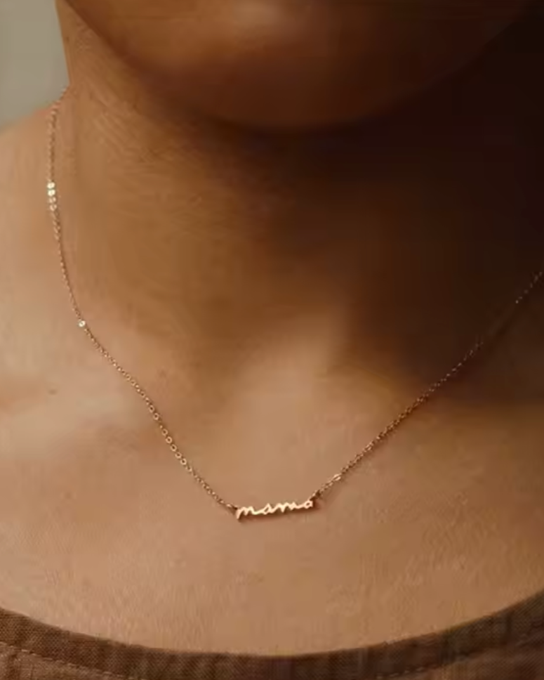 Sterling Silver Mama Necklace