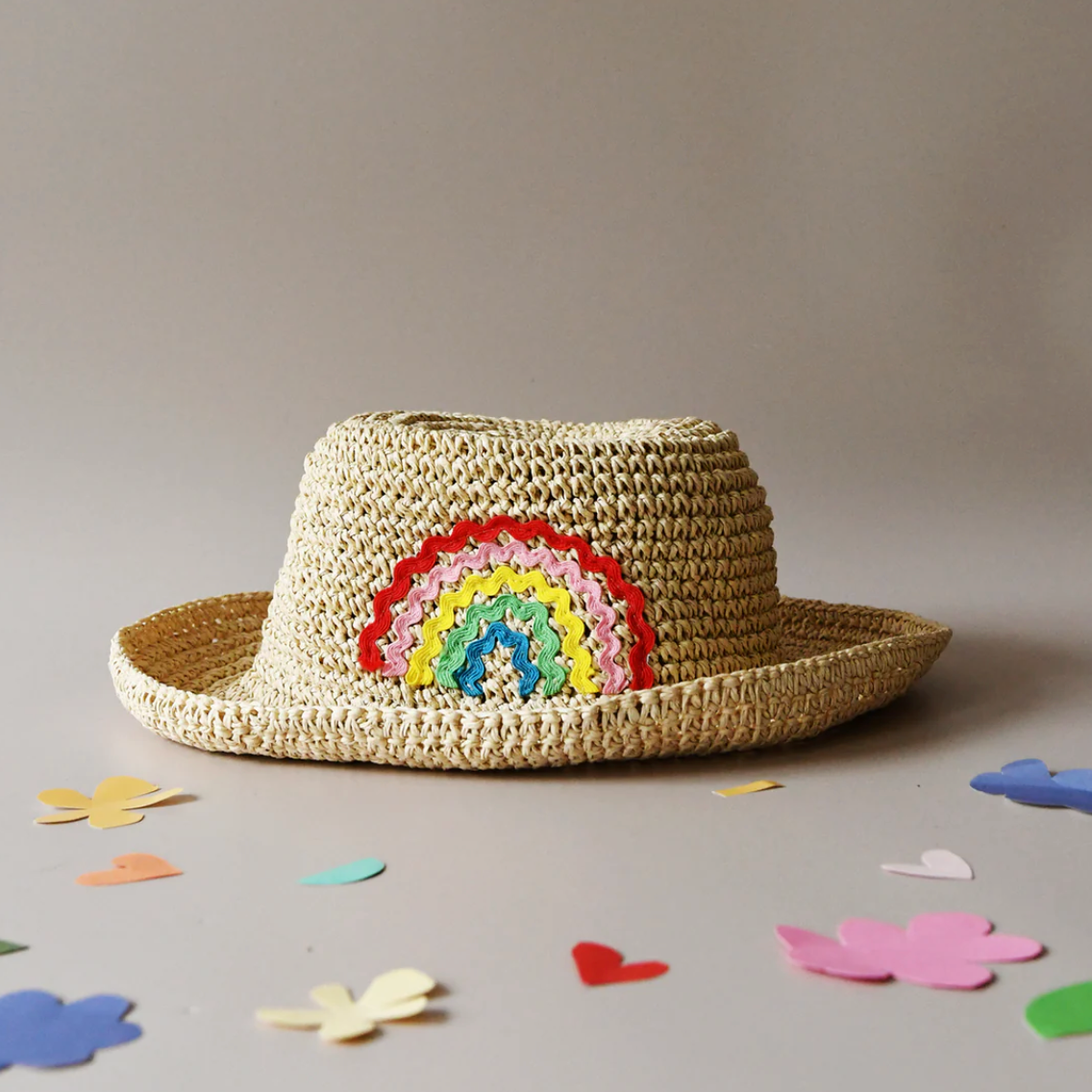 Ric Rac Rainbow Straw Bucket Hat