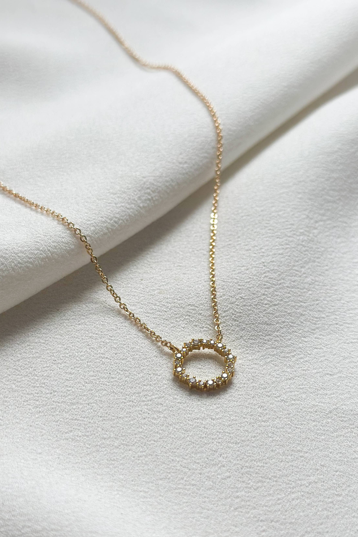 Encrusted Circle Necklace
