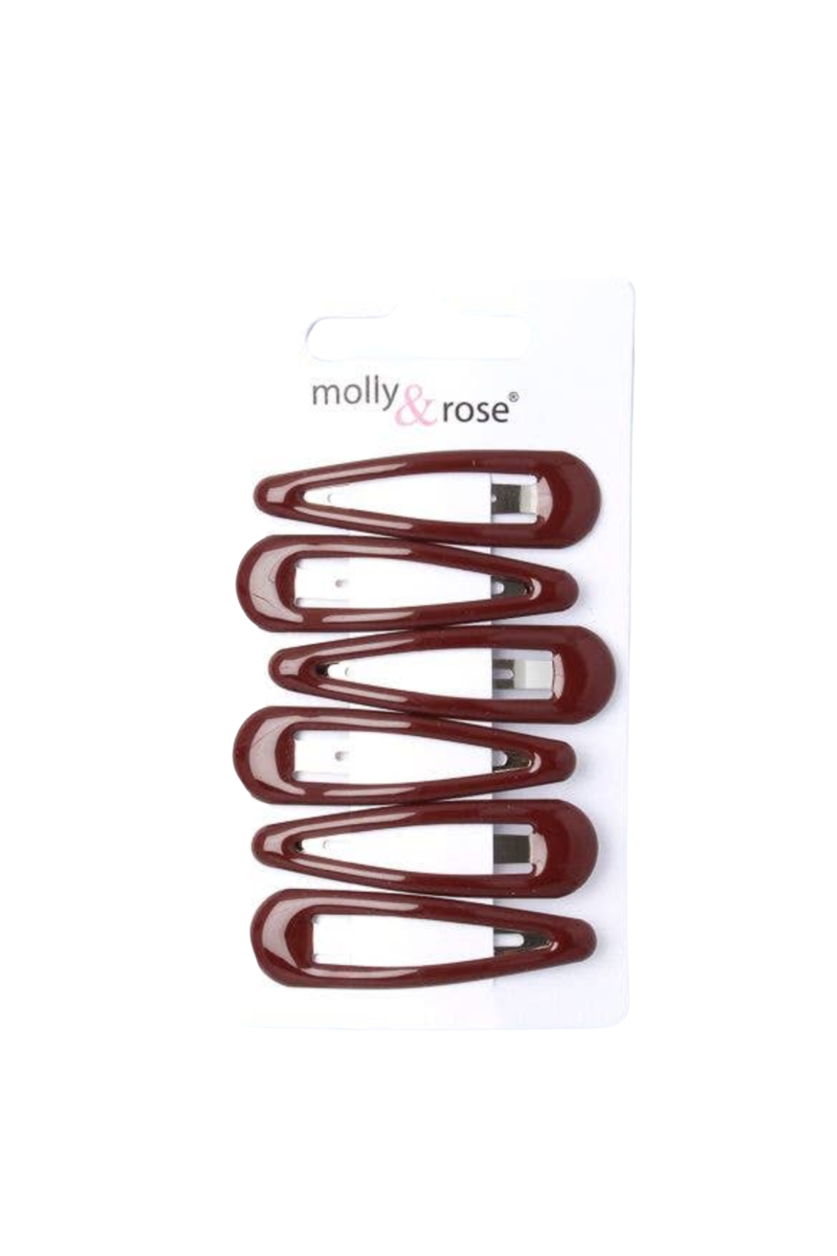 6 Burgundy Hair Clips