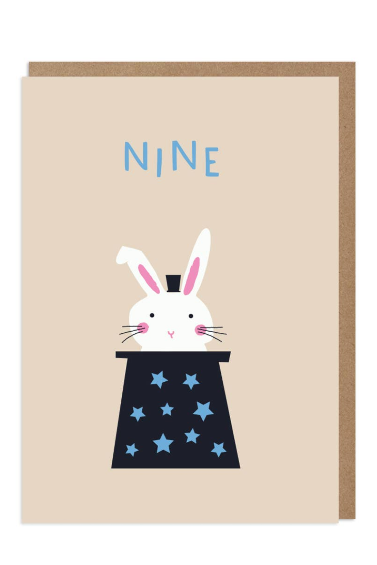 9 Year Old - Rabbit in a Hat Birthday Card