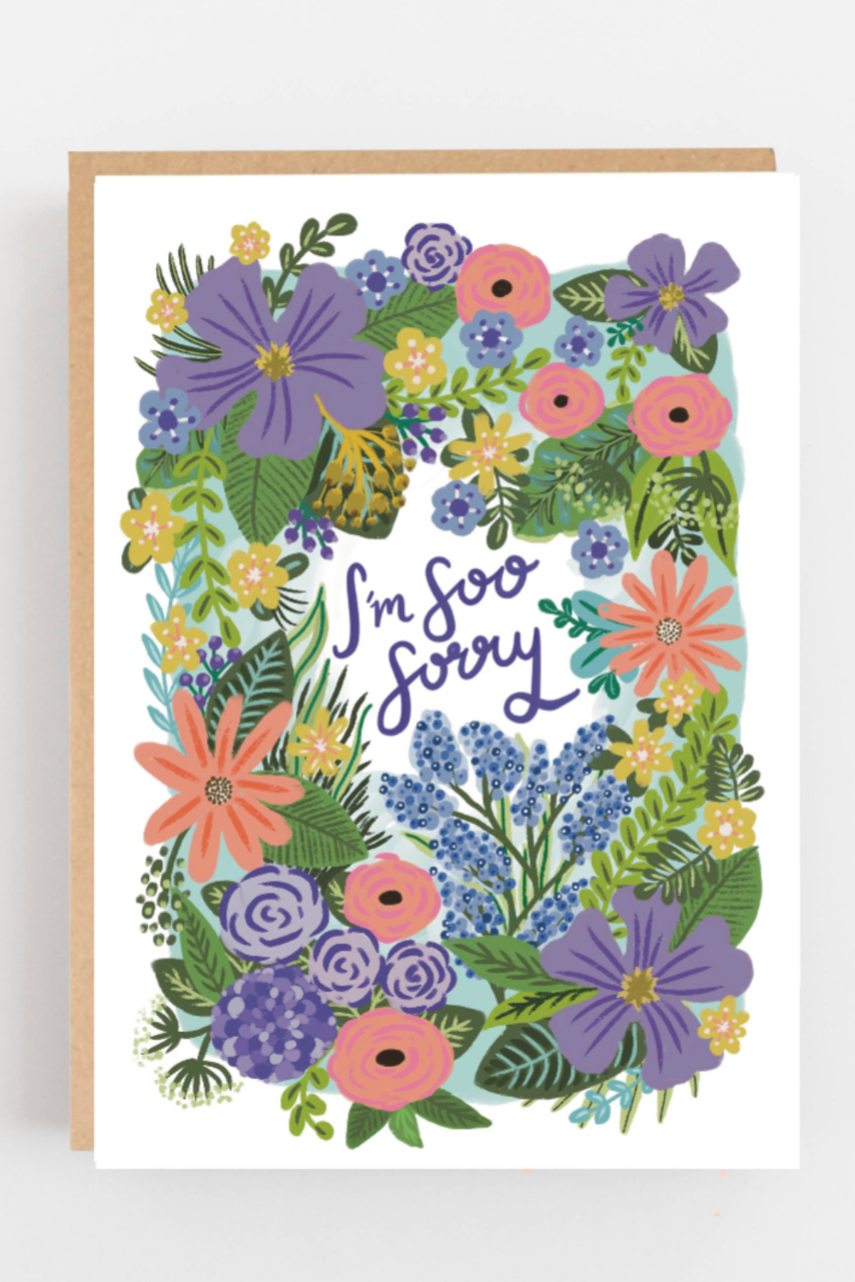 I'm So Sorry - Floral Greeting Card