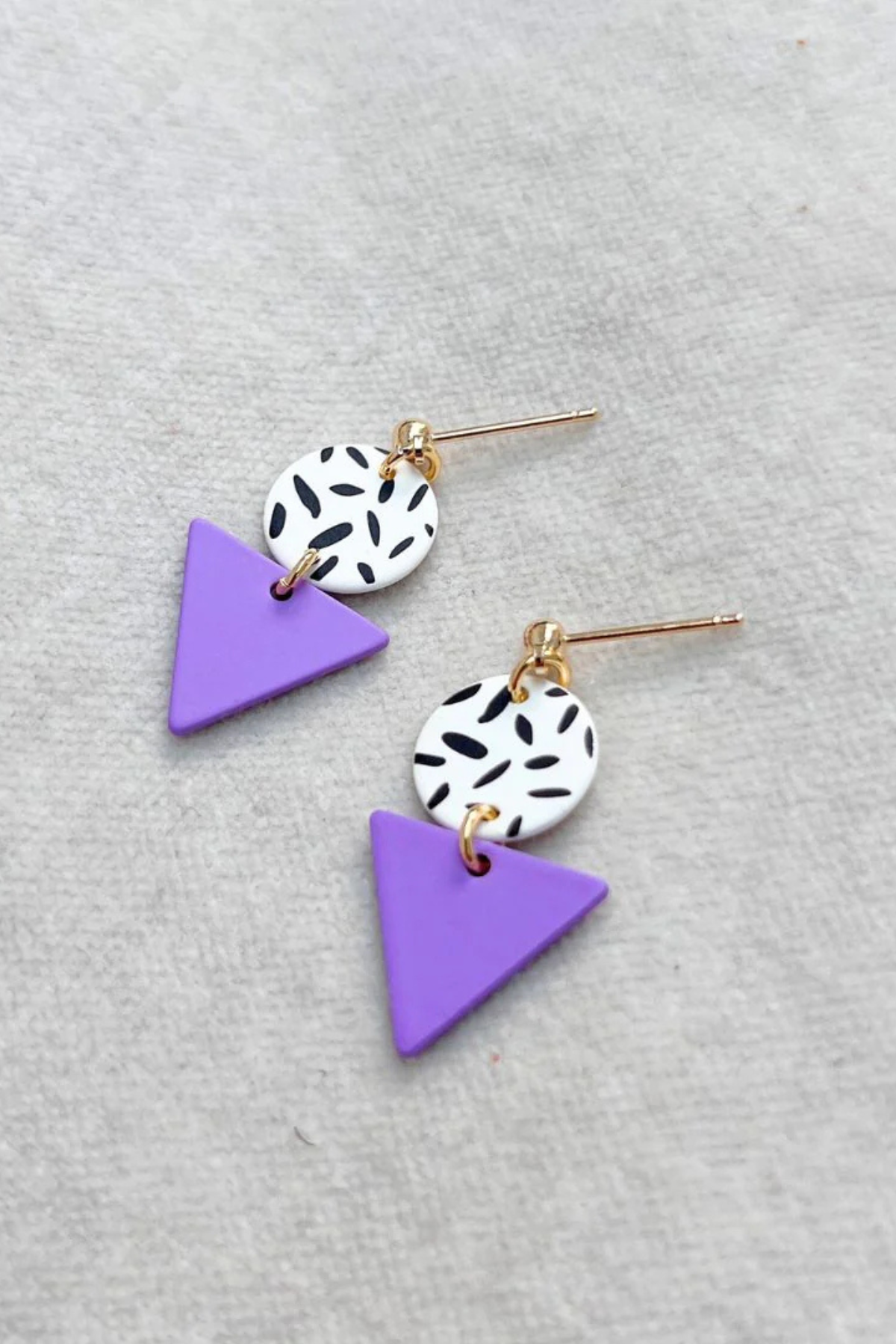 Mini Memphis Stud Earrings - Various Colours - Gold