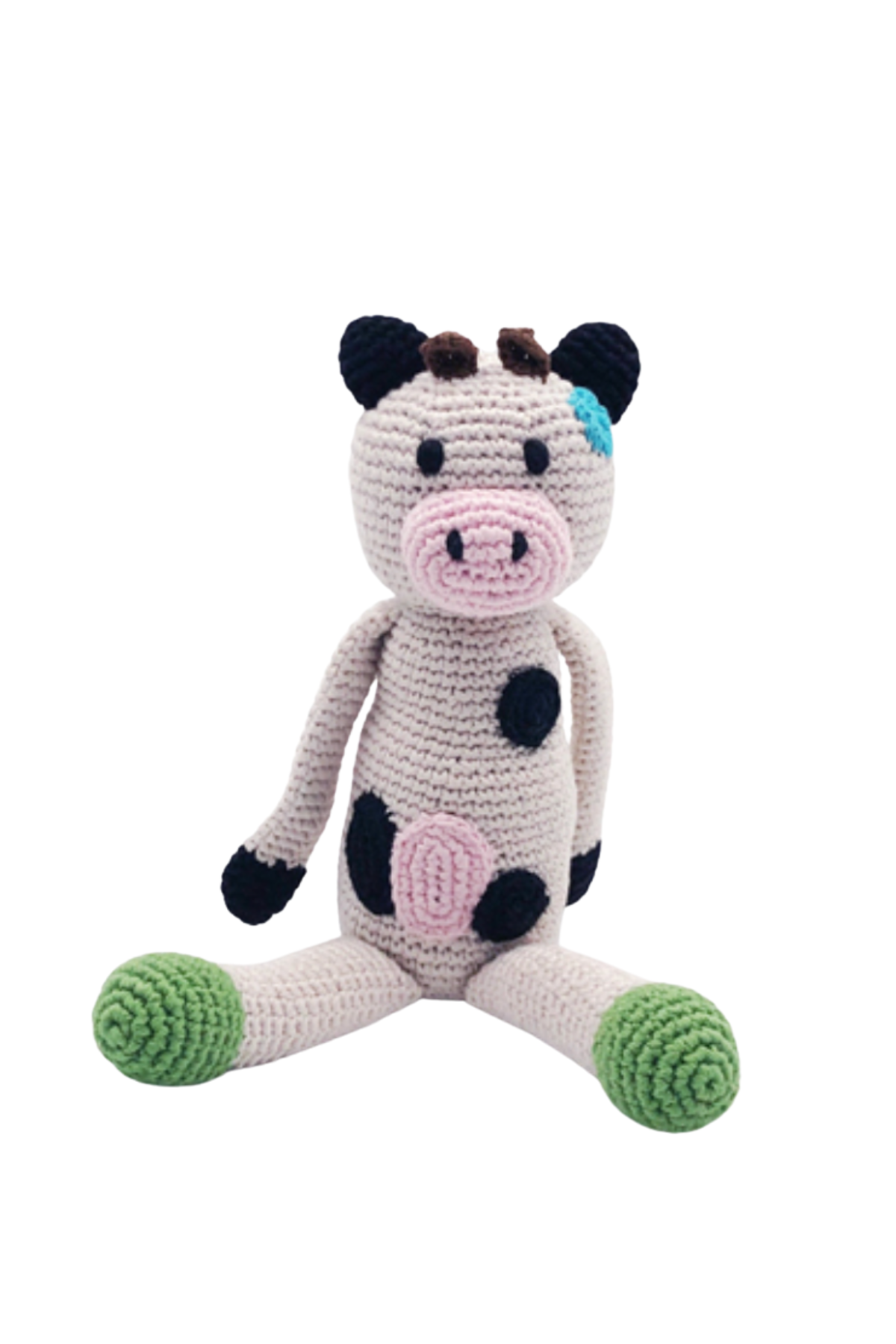 Cow Crochet Baby Rattle