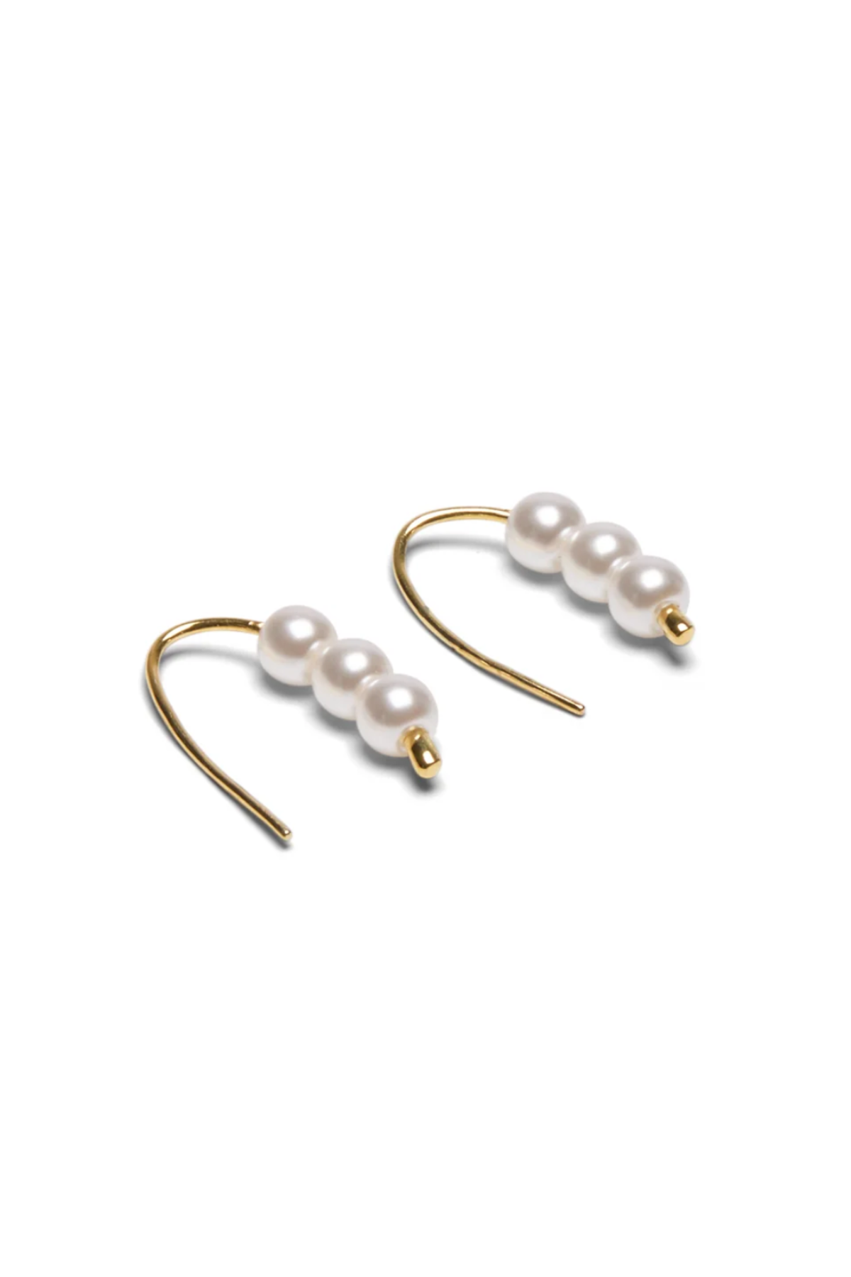 Keswick Beaded Pull Through Earrings - Gold