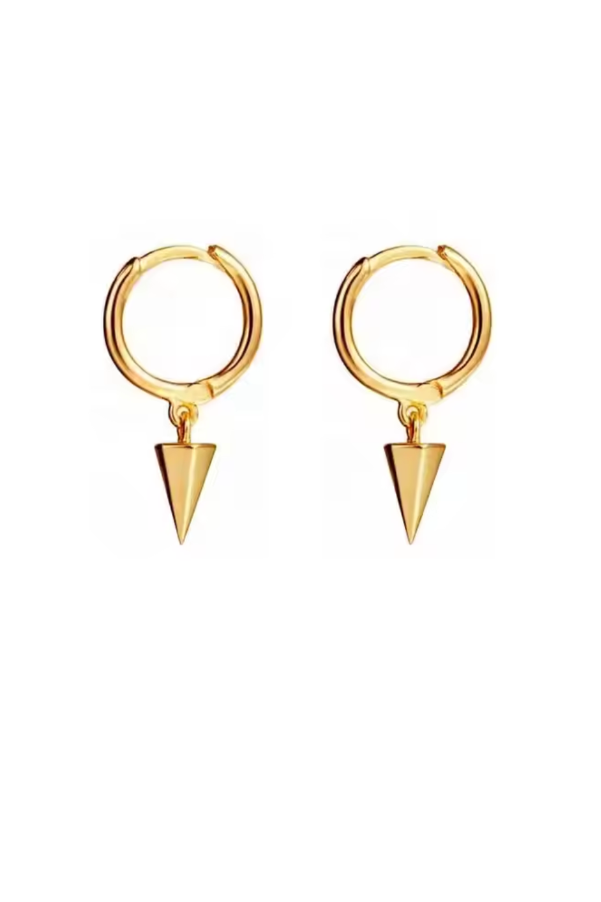 Sterling Silver Spike Huggie Hoop Earrings