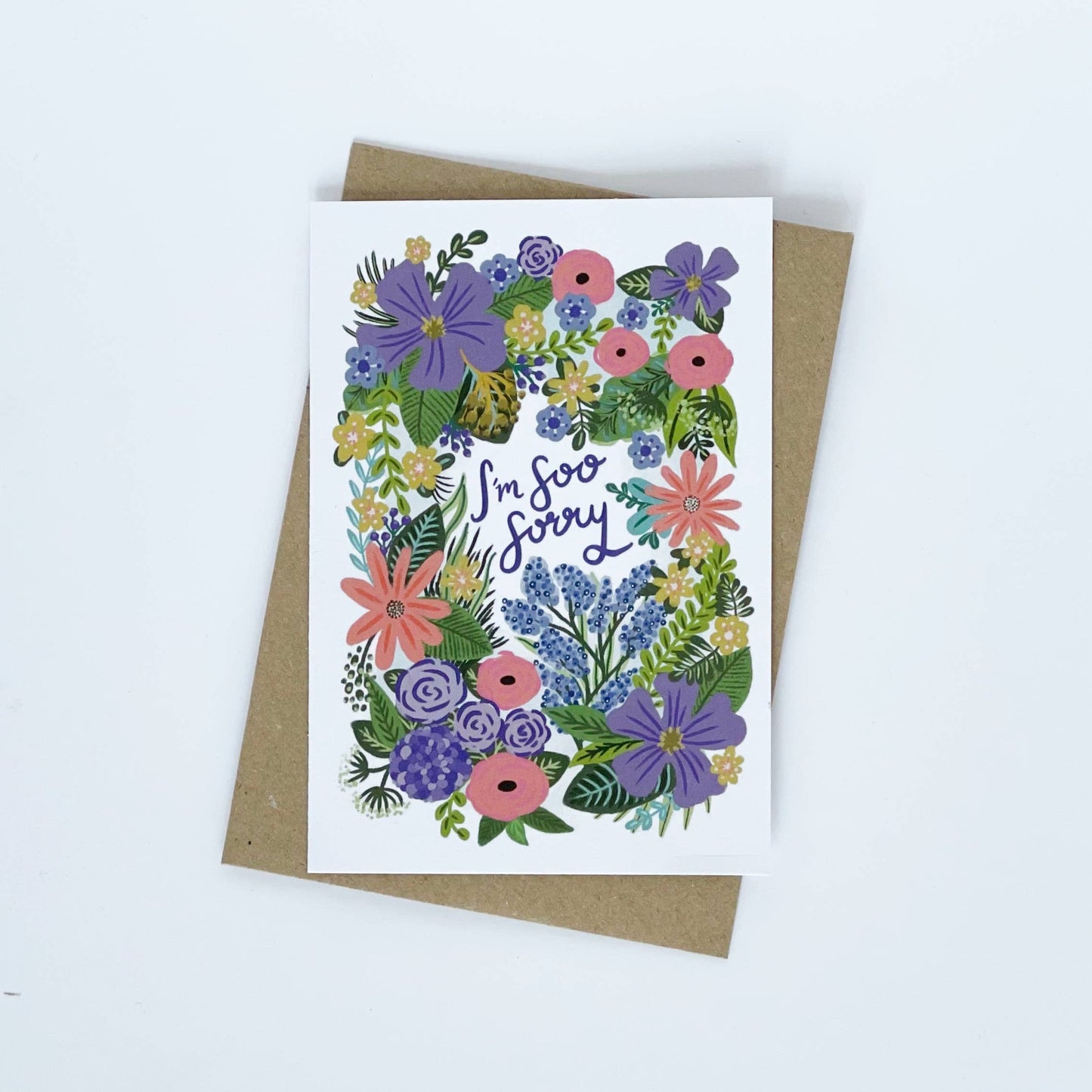 I'm So Sorry - Floral Greeting Card