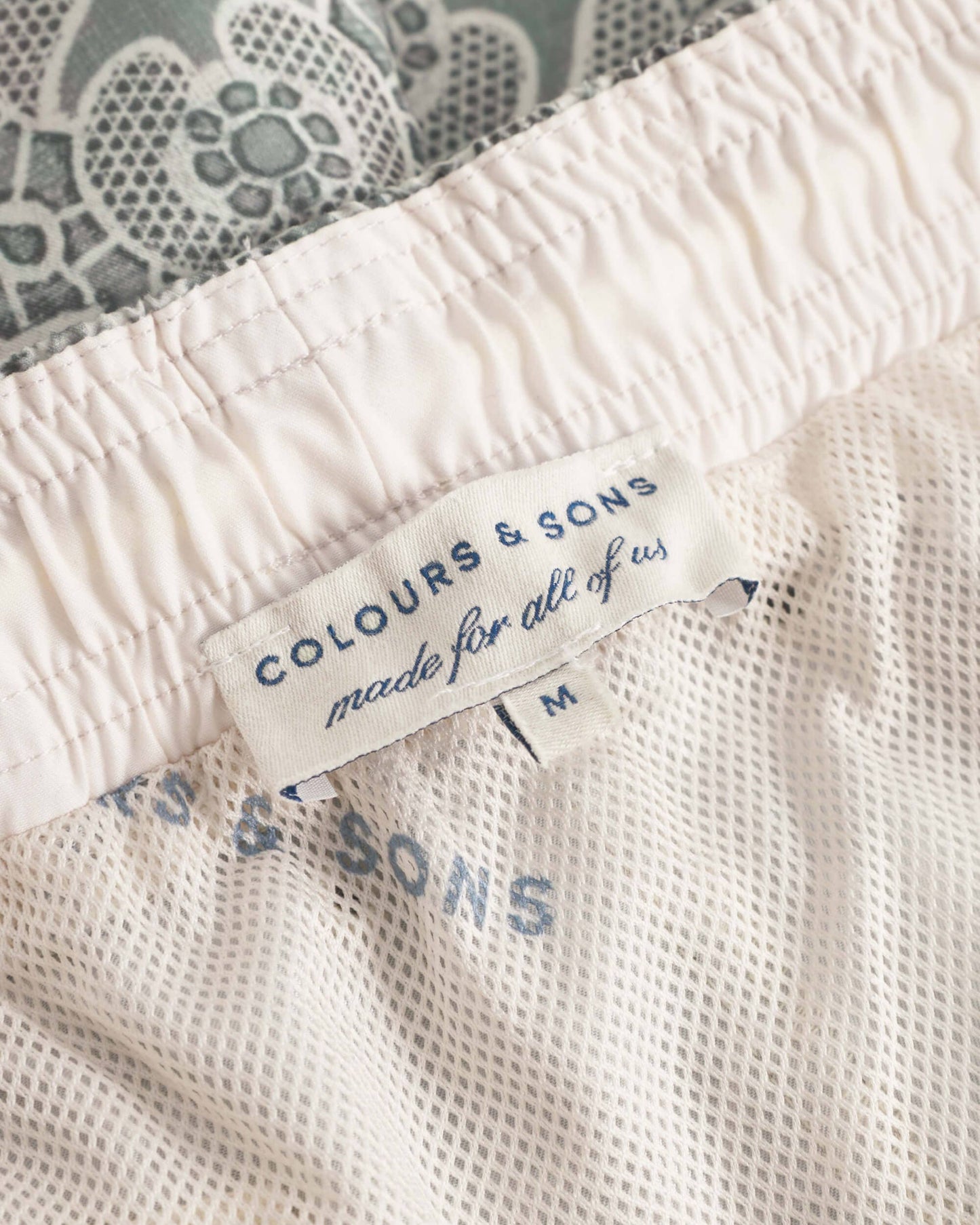 Japanese Tile Print Swim Trunks