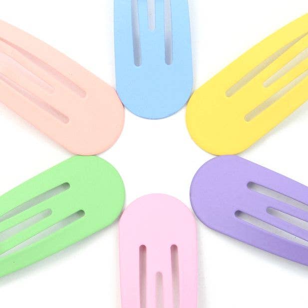 6 Pastel Colour Hair Clips