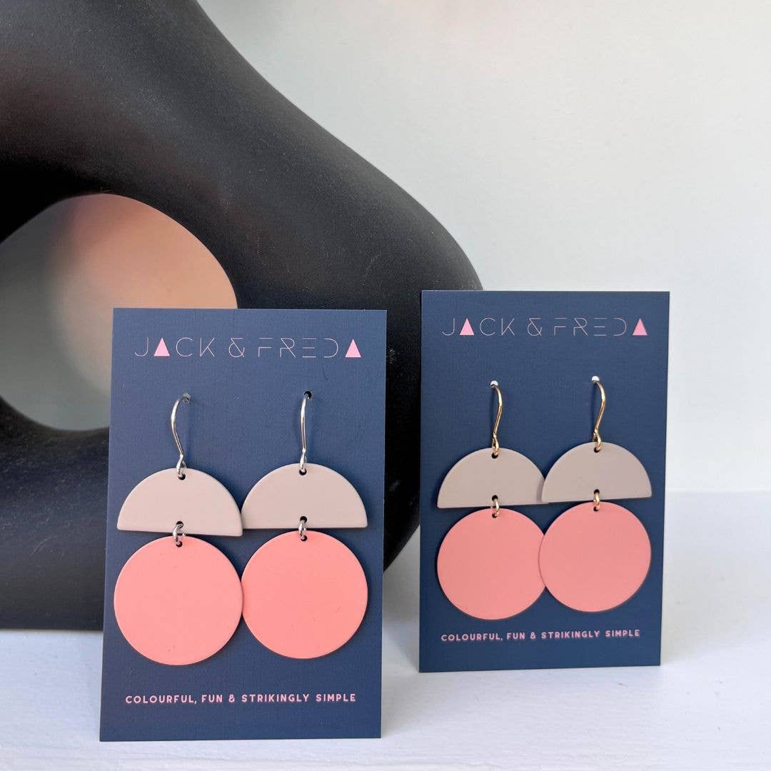 Orla Earrings - Gold - Peach/Putty