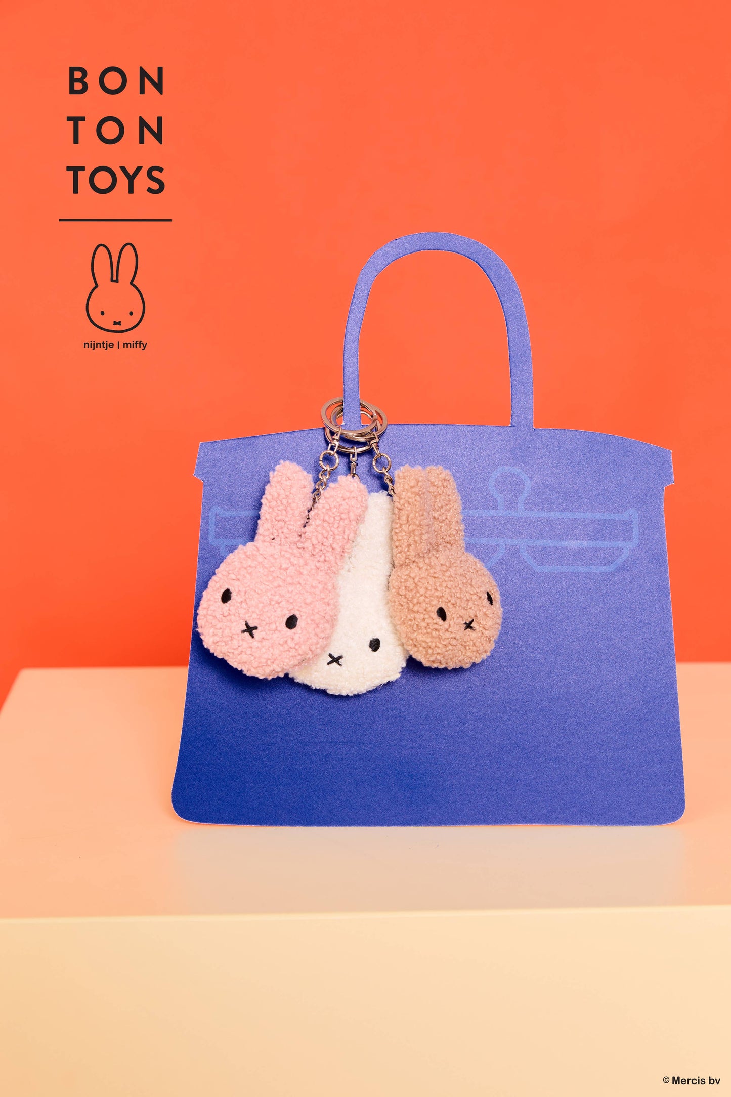 Miffy Tiny Teddy Keyring Pink - 100% Recycled